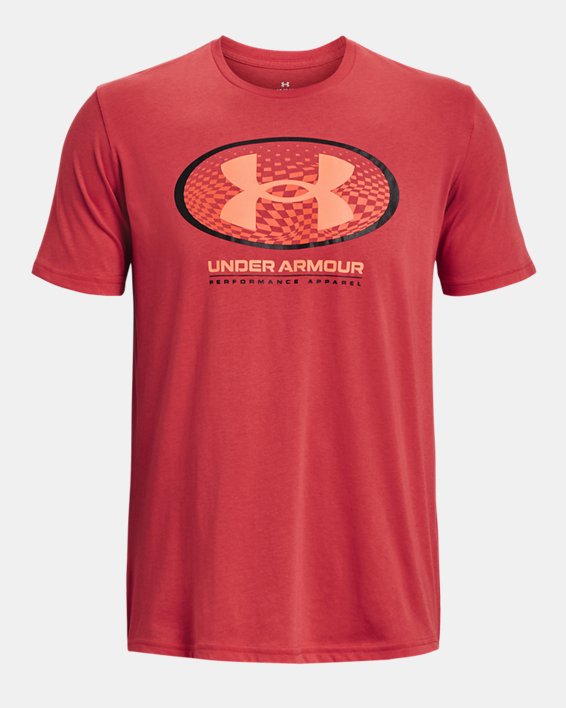 男士UA Multi Color Lockertag短袖T恤 in Red image number 4